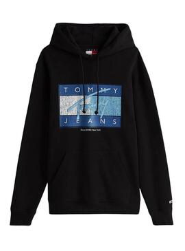 Sudadera Tommy Jeans DNA schwarz für Herren