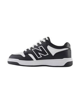 Turnschuhe New Balance B480 weiß und schwarz Kinder.