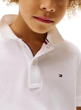 Tommy Hilfiger Flag Poloshirt in Weiß für Jungen.