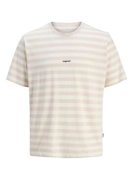 T-Shirt Jack and Jones Vesterbro beige für Kinder