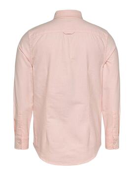 Hemd Tommy Jeans Stripe Oxford in Rosa für Herren 