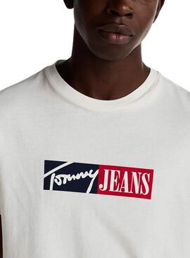 Tommy Jeans Entry Graphic T-Shirt in beige für Herren.