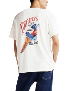 T-Shirt Tommy Jeans Novelty Eiscreme beige für Männer