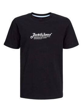 T-shirt Jack and Jones Beau Schwarz für Jungen.