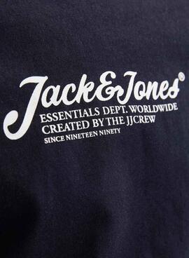 T-Shirt Jack and Jones Beau Marine für Jungen.