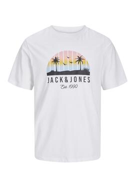 T-shirt Jack and Jones Palm weiß für Kinder.