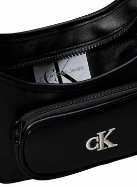 Tasche Calvin Klein Jeans Shoulder Schwarz für Mädchen.