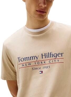 T-shirt Tommy Hilfiger Stack beige für Herren