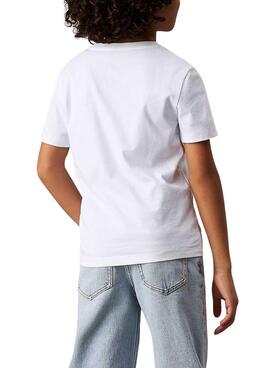 T-Shirt Calvin Klein Jeans Label weiß für Jungen.