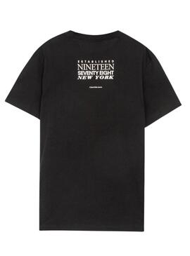 T-Shirt Calvin Klein Type Schwarz für Herren