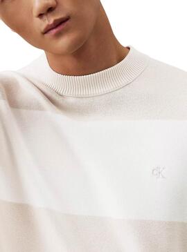 Calvin Klein Crew Beige Jersey für Herren.