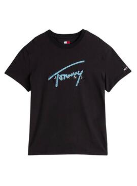 T-Shirt Tommy Jeans Signature Schwarz für Herren