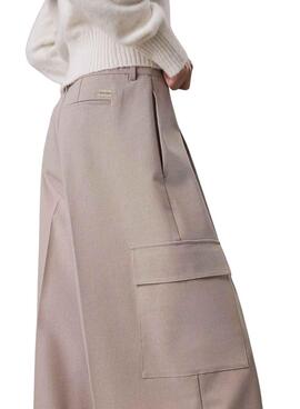 Hose Calvin Klein Jeans Tailored beige für Damen.