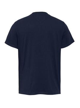 T-shirt Tommy Jeans Linear Chest navy für Herren