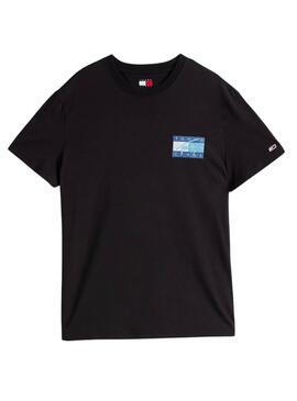 T-Shirt Tommy Jeans Flag in Schwarz für Herren