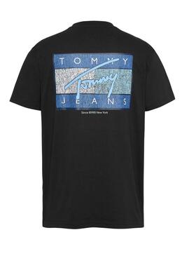 T-Shirt Tommy Jeans Flag in Schwarz für Herren