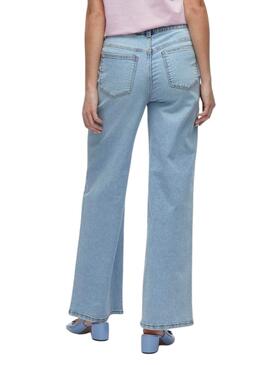 Hose Vila Viemma in hellem Jeans für Damen