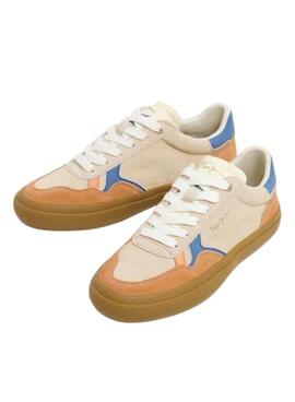 Sneaker Pepe Jeans Travis City beige für Damen.