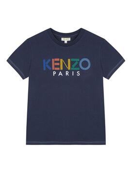 T-Shirt Kenzo Logo JB Marine Blau Für Junge