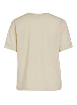 T-Shirt Vila Marlis in beige für Damen