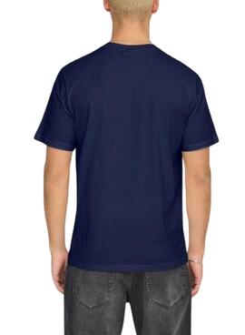 T-Shirt Only and Sons Dawson in Marine für Herren.