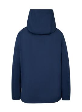 Winddichte blaue Silbon-Jacke für Herren