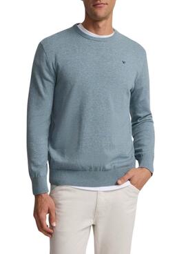 Pullover Silbon Basic blau für Herren