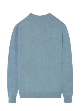 Pullover Silbon Basic blau für Herren