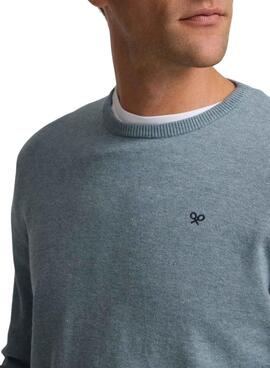 Pullover Silbon Basic blau für Herren