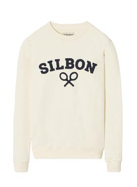 Sweatshirt Silbon Racket beige für Herren