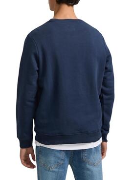 Sweatshirt Silbon Navy Blue Racket für Herren