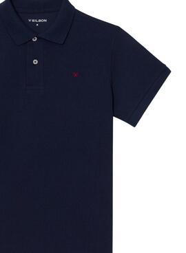 Polo Silbon marineblaues für Herren