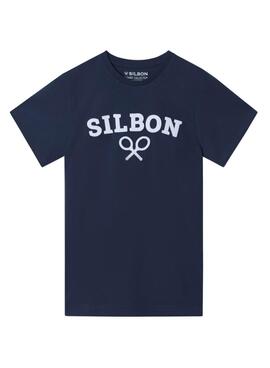 T-Shirt Silbon Schläger Marineblau für Herren