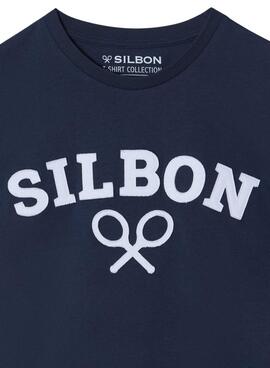 T-Shirt Silbon Schläger Marineblau für Herren