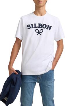 T-Shirt Silbon Schläger weiß für Herren