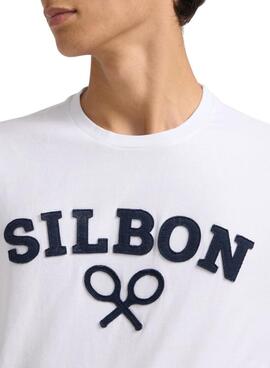 T-Shirt Silbon Schläger weiß für Herren