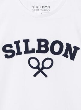 T-Shirt Silbon Schläger weiß für Herren