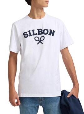 T-Shirt Silbon Schläger weiß für Herren