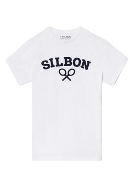 T-Shirt Silbon Schläger weiß für Herren