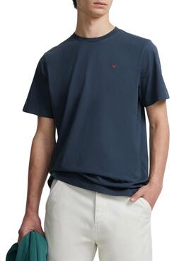 T-shirt Silbon Minilogo blau für Herren