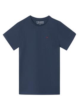 T-shirt Silbon Minilogo blau für Herren