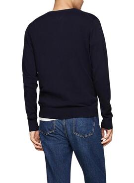 Pullover Tommy Hilfiger Essential Marine für Männer.