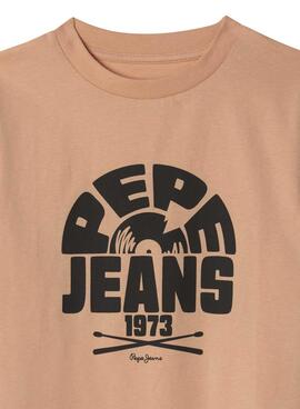 T-shirt Pepe Jeans Griffith orange für Jungen.