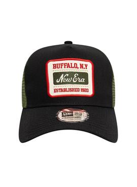 Kappe New Era Trucker Patch in Schwarz für Männer.