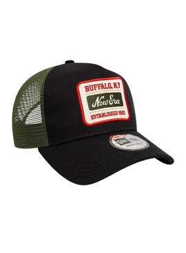 Kappe New Era Trucker Patch in Schwarz für Männer.