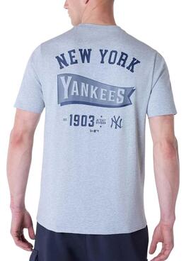 T-Shirt New Era Yankees grau für Herren