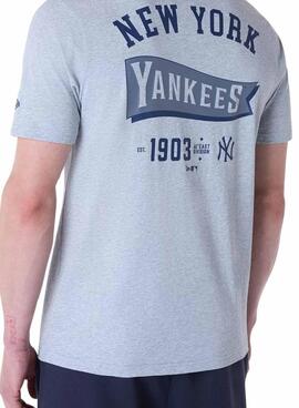 T-Shirt New Era Yankees grau für Herren