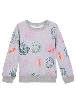 Sweatshirt Kenzo Twine Grau Für Mädchen