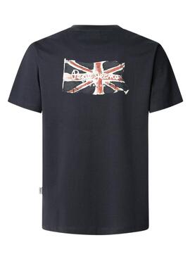 T-Shirt Pepe Jeans Black Clag in Marineblau für Herren.