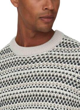 Pullover Only and Sons Musa graues für Herren